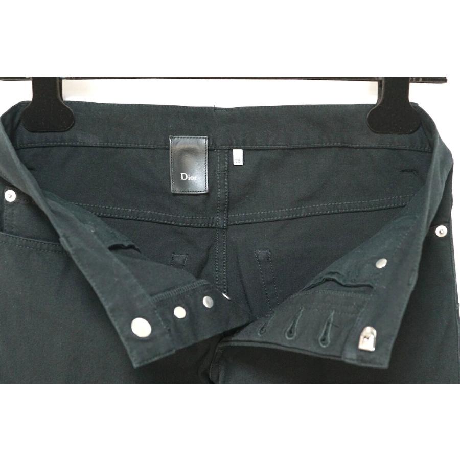 DIOR HOMME ディオールオム スーパースレンダー スリム チノ パンツ スキニーパンツ ブラック ボタンフライ 28サイズ 【中古】_9