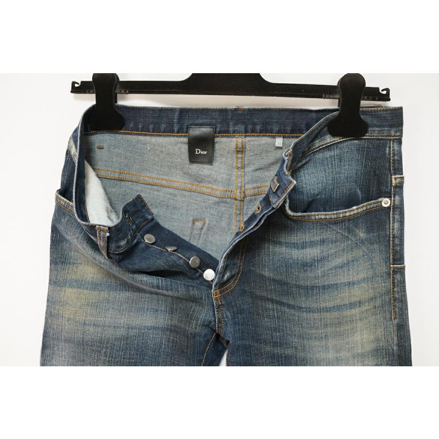 Diorダメージ加工 ライトブルー デニムパンツ ブルー（ファッション） DIOR HOMME ディオールオム JAKE ジェイク