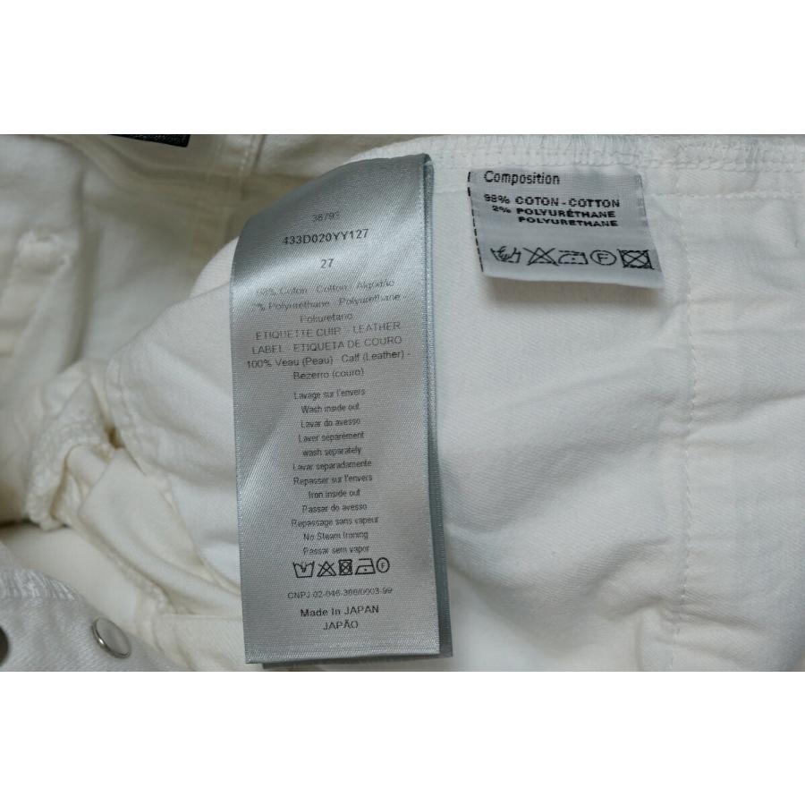 Dior HOMME DIOR ディオールオム スリム ホワイト デニム パンツ 