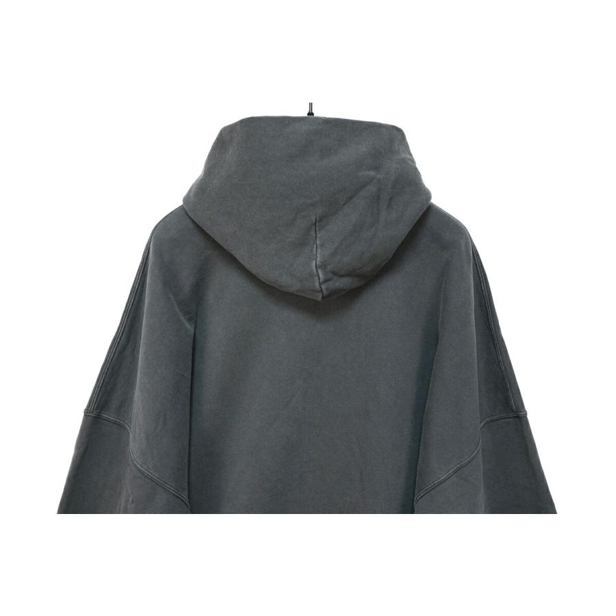 BALENCIAGA バレンシアガ Logo Outline Hoodie ロゴ アウトライン フーディ パーカー ウォッシュド加工 ブラック 3サイ_4