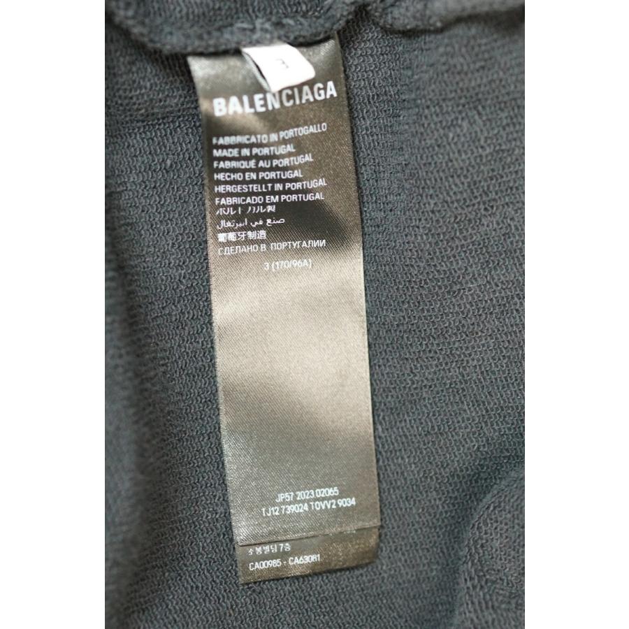BALENCIAGA バレンシアガ Logo Outline Hoodie ロゴ アウトライン フーディ パーカー ウォッシュド加工 ブラック 3サイ_8