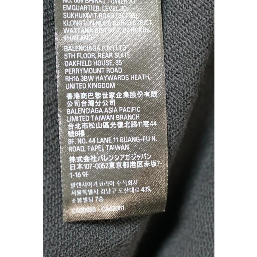 BALENCIAGA バレンシアガ Logo Outline Hoodie ロゴ アウトライン フーディ パーカー ウォッシュド加工 ブラック 3サイ_9