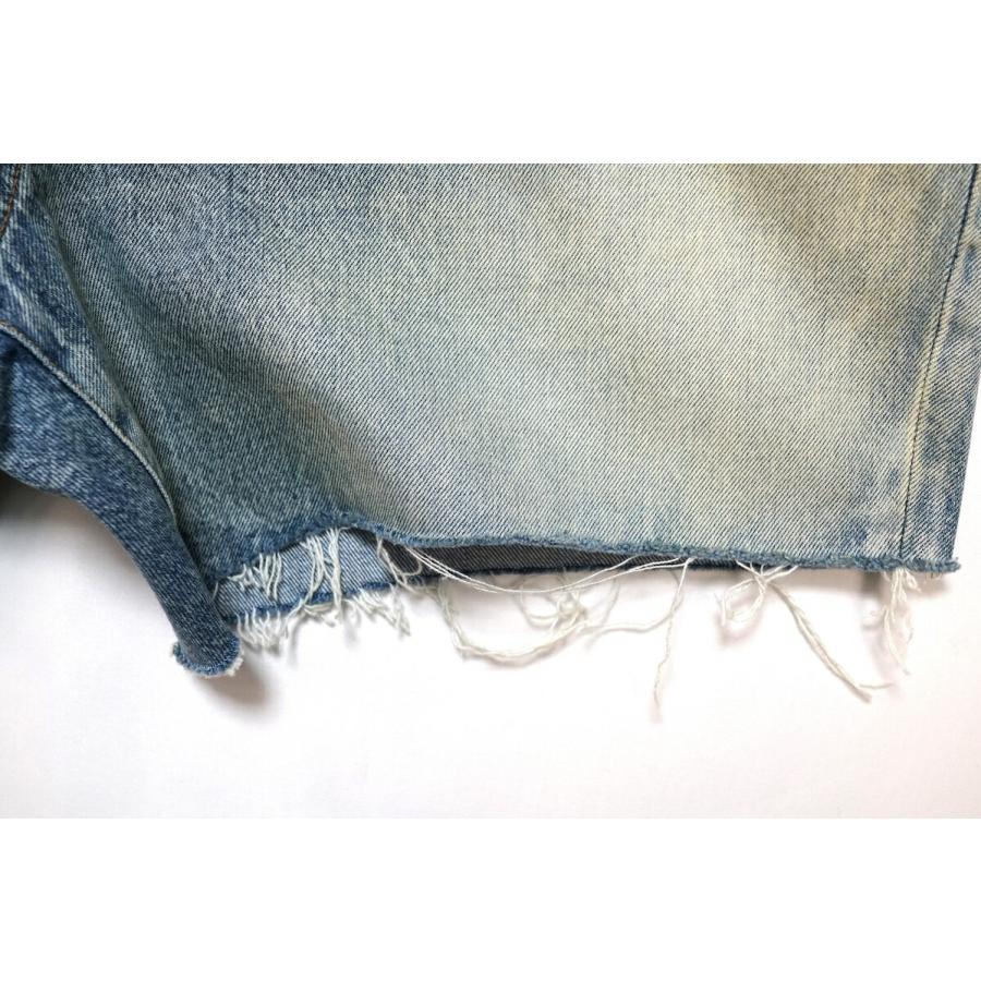 SAINT LAURENT PARIS サンローラン パリ デニム ショート パンツ ハーフパンツ カットオフ ウォッシュ デニム 36サイズ 64_2