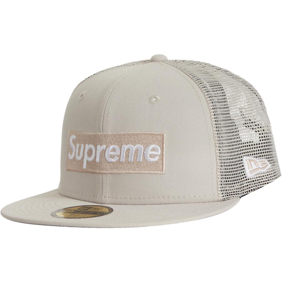 7-5/8 Olive Box Logo Mesh Back New Era® Supreme x New Era - SS23 Olive Box Logo Mesh Back Hat – eluXive