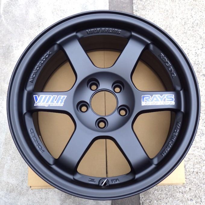 LANCIA DELTA EVO専用 RAYS TE37 7.5J-15 PCD98 5H マットブラック 4本