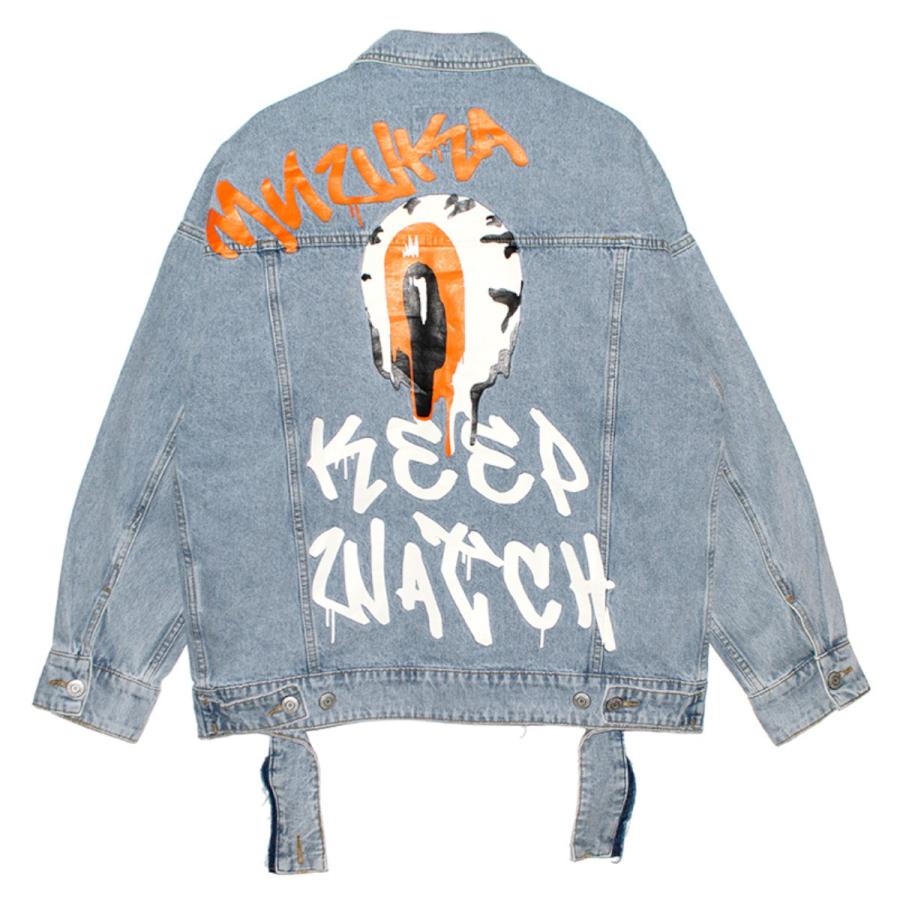 当季大流行 ダメージ加工 Gジャン デニムジャケット ミシカ Watch Keep Down Melt Jacket Denim Mishka ペイント ss レディース メンズ キープウォッチ メルトダウン ジャケット Www Rankinengineering Com