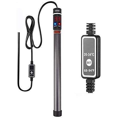 ストレリチアチタン合金 水族館オートヒーター 300w電子サーモスタット付き水中ヒーター 淡水海水両用 チタン合金 300w 完売