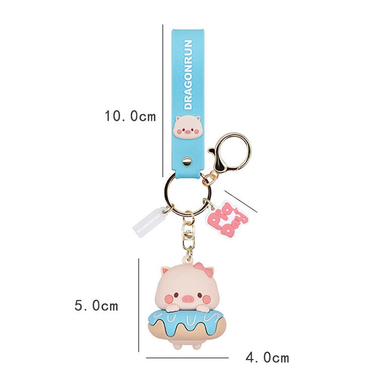 キーホルダー ドーナツぶた 韓国雑貨 アニマル キーチェーン 携帯
