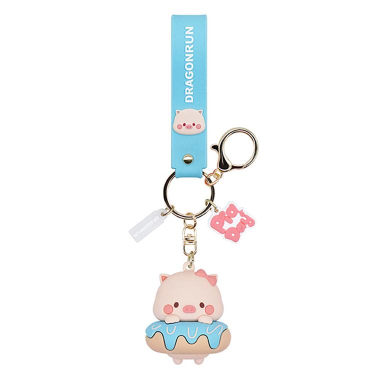 キーホルダー ドーナツぶた 韓国雑貨 アニマル キーチェーン 携帯