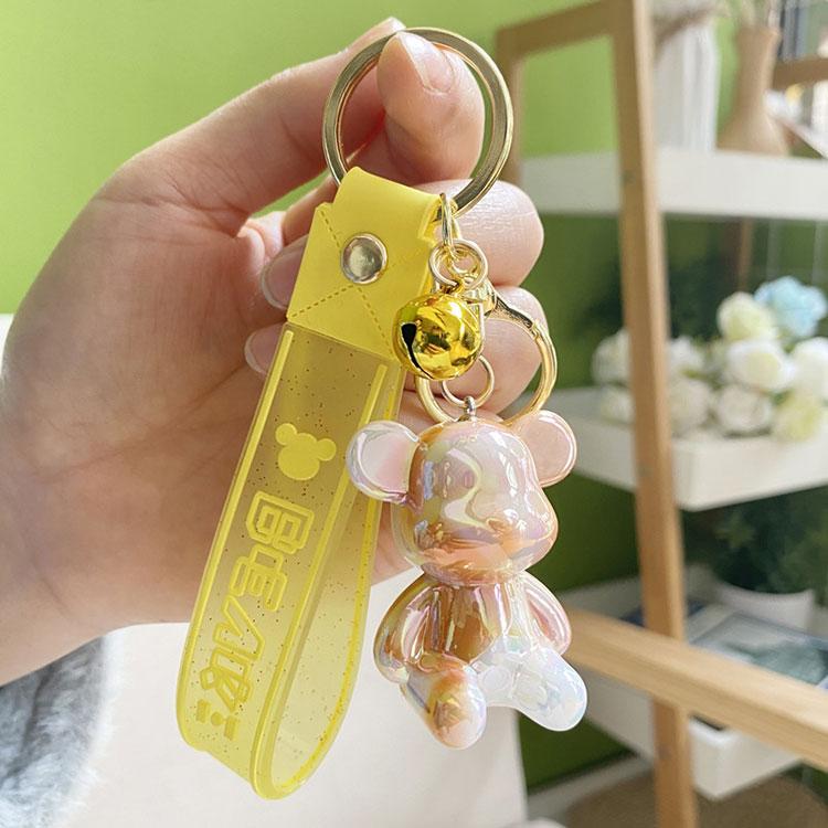 キーホルダー クリスタル調 ベア くまさん 韓国雑貨 かわいい キャラ