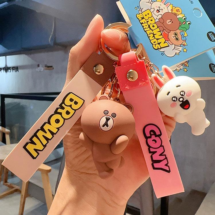 キーホルダー コニー ブラウン 韓国雑貨 かわいい アニマル キー