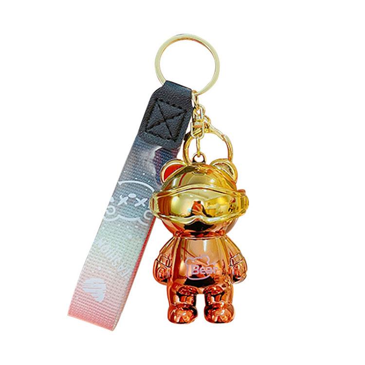 キーホルダー メタルベア 光るサングラス 韓国雑貨 かわいい キー