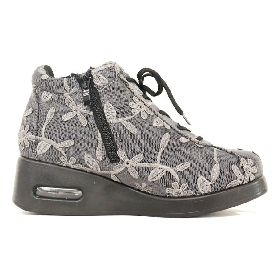 送料無料 ハイカットスニーカー 花柄刺繍レース スニーカー レディース 人気 レースアップ 黒 サイドジップ付 ブラック スリムラインスニーカー S3646 S3646 Popolare Online Shop 通販 Yahoo ショッピング