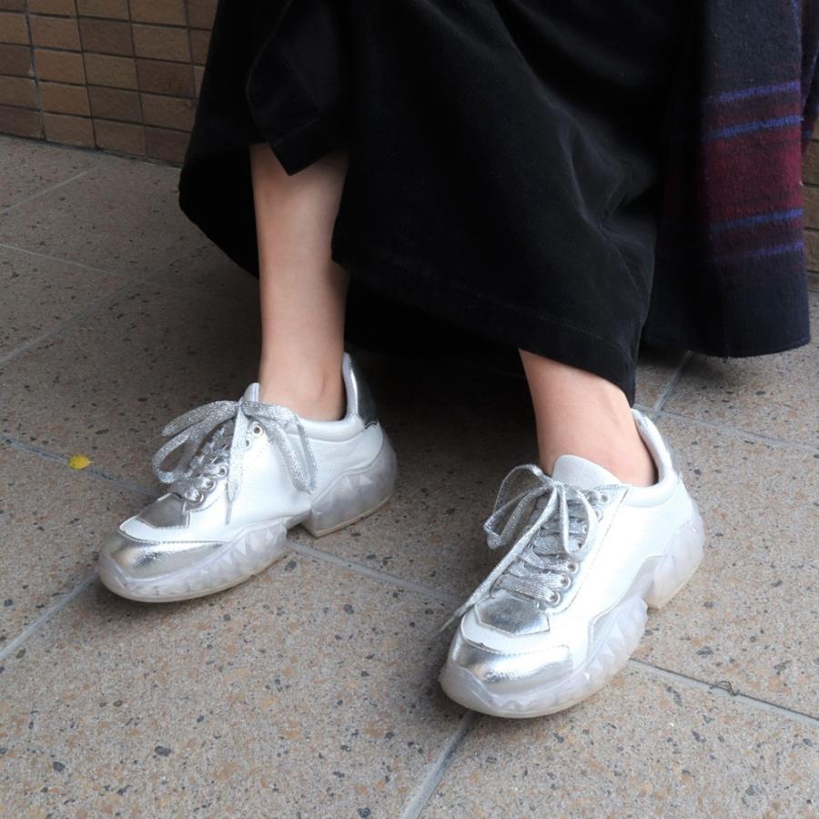 ダッドスニーカー ラメ 厚底 スケルトンソール セール価格 スニーカー レディース カジュアルシューズ ダッドシューズ ブラック シルバー Sk950 Sk950 Popolare Online Shop 通販 Yahoo ショッピング