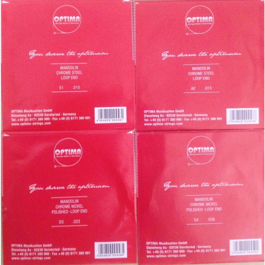 オプティマ マンドリン弦 赤８本セット(普通郵便発送) OPTIMA Red (Chrome Strings) |  | 01