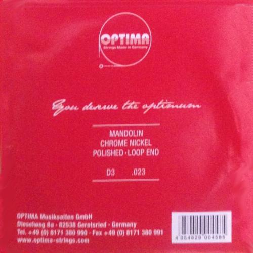 オプティマ マンドリン弦 赤 D3(普通郵便発送) OPTIMA Red (Chrome Strings) |  | 01