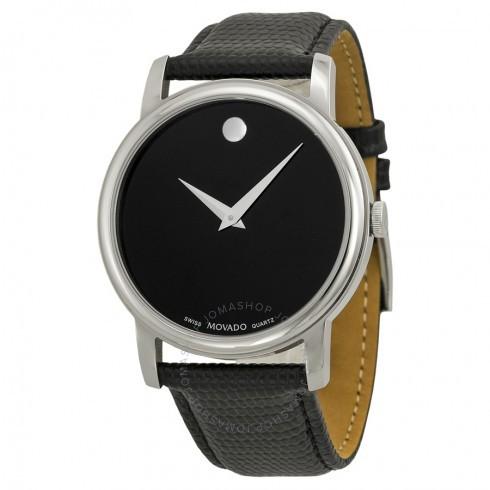 ブランドおしゃれ Movado モバード メンズ 腕時計 Museum Black Dial Black 革製 ストラップ メンズ Watch 最安 Www Skylanceronline Com