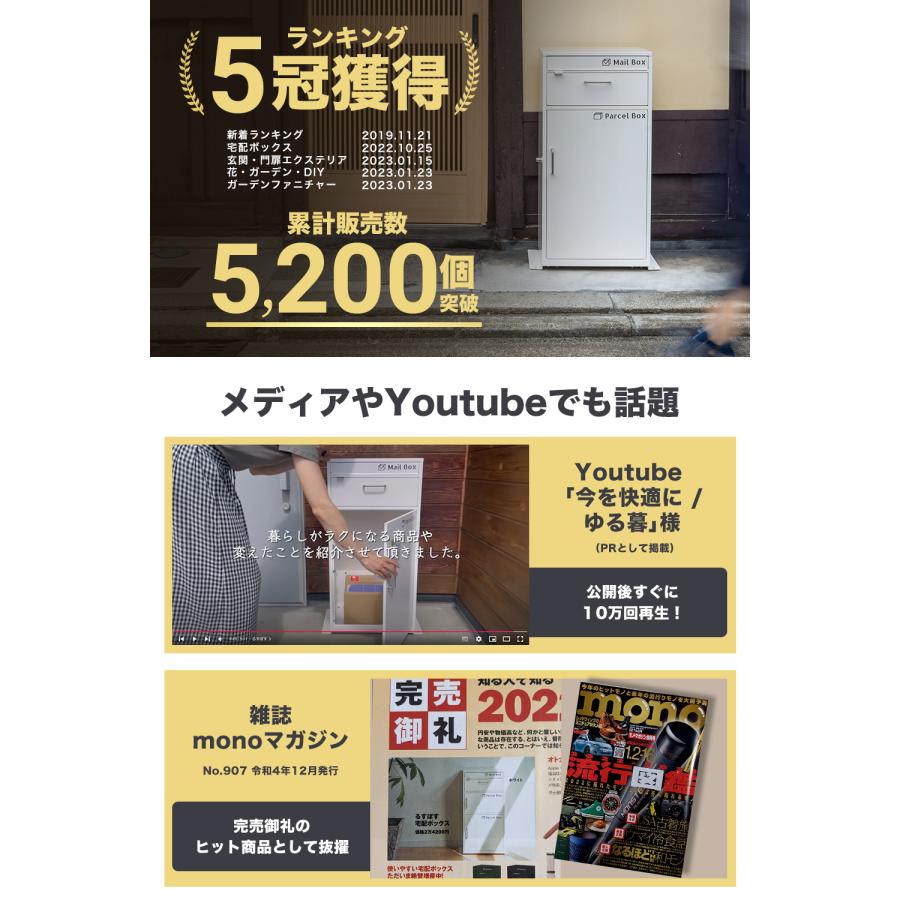 SALE! るすぽす 宅配ボックス 戸建 大型 2段 ポスト一体型 メール便OK