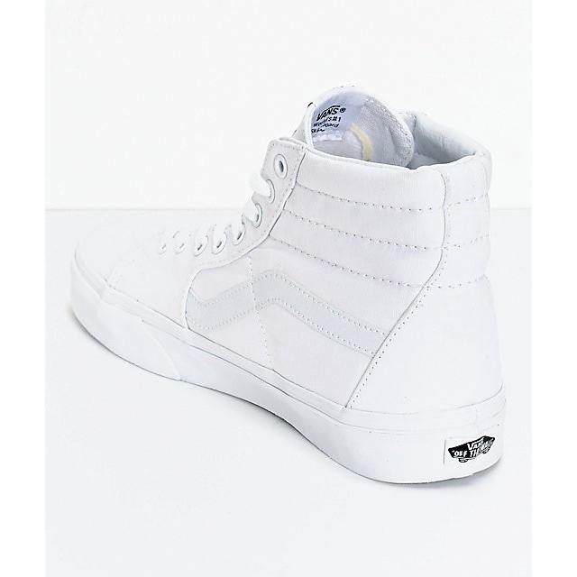 在庫処分 ハイカットスニーカー スニーカー Vans バンズ 大人気 スケートハイ キャンバス Canvas White True Sk8 Hi 白 ホワイト ユニセックス スニーカー