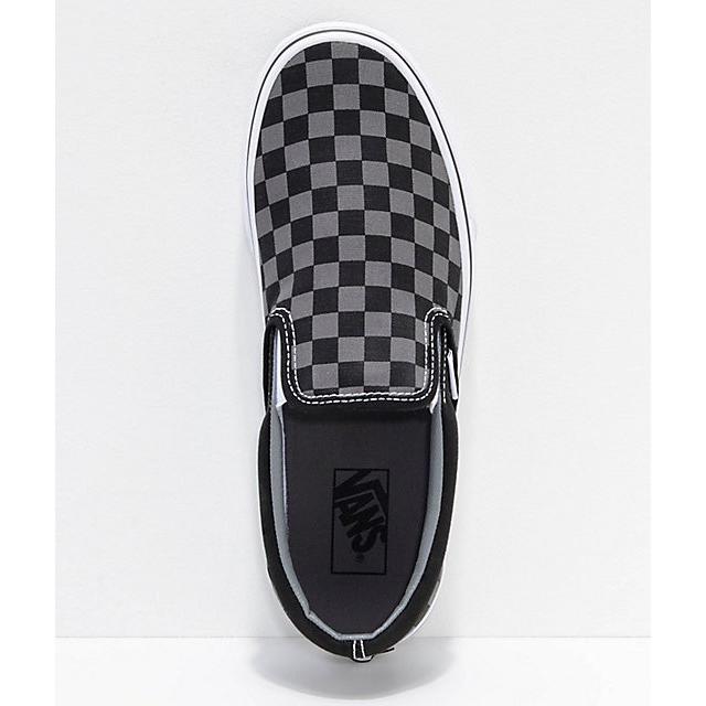 Vans バンズ スリッポン スニーカー 大人気 ユニセックス ダークグレー ブラック チェッカーボード Slip On Black Pewter Checkered Yos0805 Stroke 通販 Yahoo ショッピング