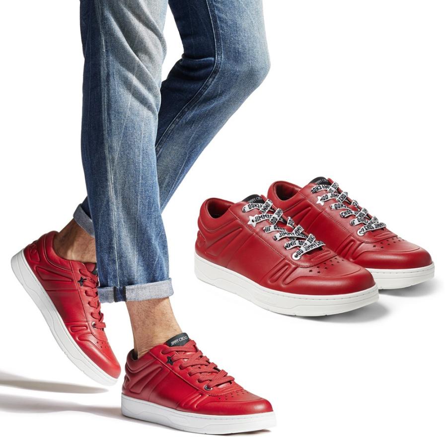 Jimmy Choo ジミーチュウ クルーズ Hawaii M メンズ スニーカーレッド レザー Yos1422 Stroke 通販 Yahoo ショッピング