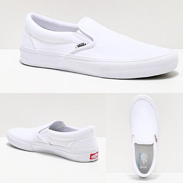 楽天ランキング1位 Vans バンズ スニーカー ユニセックス スリッポン ホワイト 白 Slip On Pro White 人気が高い Kslcity Com My