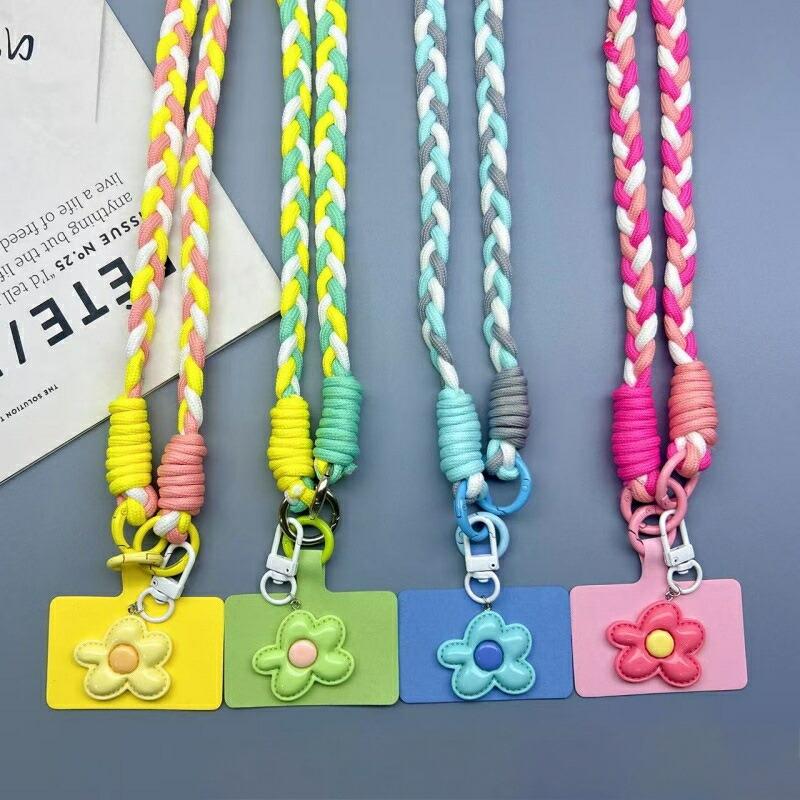 スマホショルダー 長さ調整可能 パラコード スマホ ストラップホルダー 編み込み 肩掛け スマホストラップ 携帯ストラップ ショルダー ストラップ |  | 10