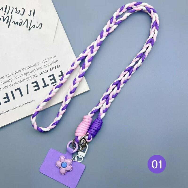 スマホショルダー 長さ調整可能 パラコード スマホ ストラップホルダー 編み込み 肩掛け スマホストラップ 携帯ストラップ ショルダー ストラップ |  | 11