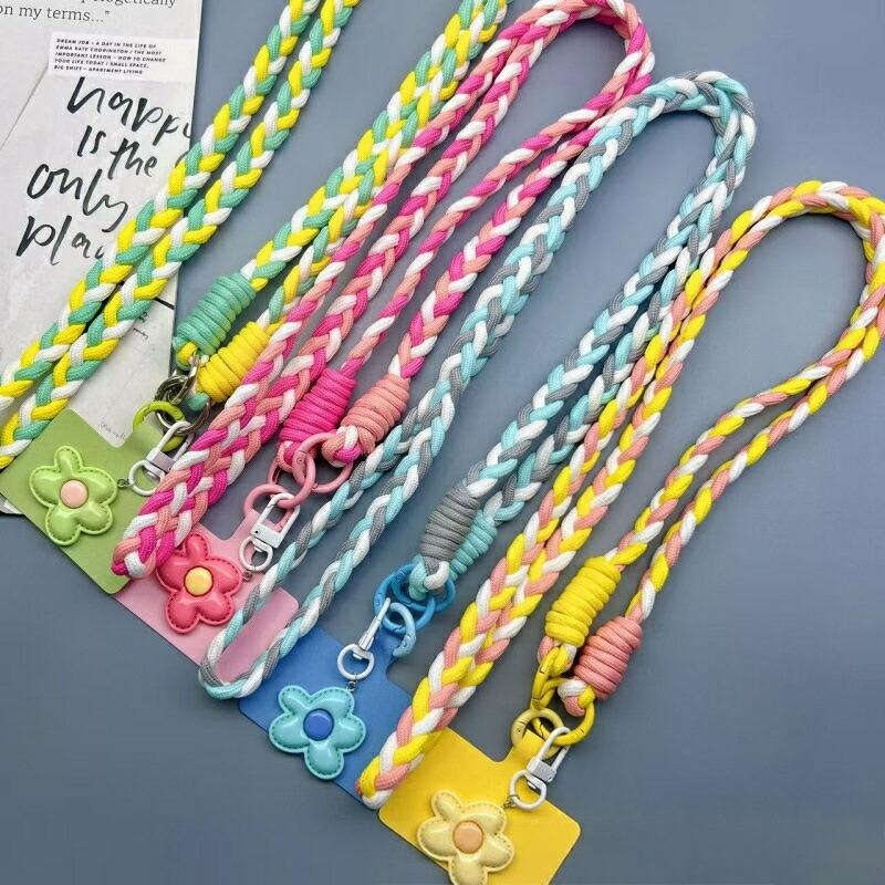 スマホショルダー 長さ調整可能 パラコード スマホ ストラップホルダー 編み込み 肩掛け スマホストラップ 携帯ストラップ ショルダー ストラップ |  | 09