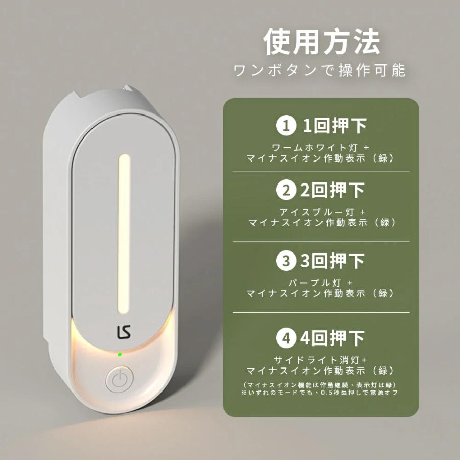 空気清浄機 ミニ 小型 コンセント 集塵/ 消臭 /脱臭/ 空気清浄 常夜灯付き マイナスイオン発生器 脱臭機 静音  煙 ペット臭 PSE認証済 ウイルス除去 花粉対策 |  | 19