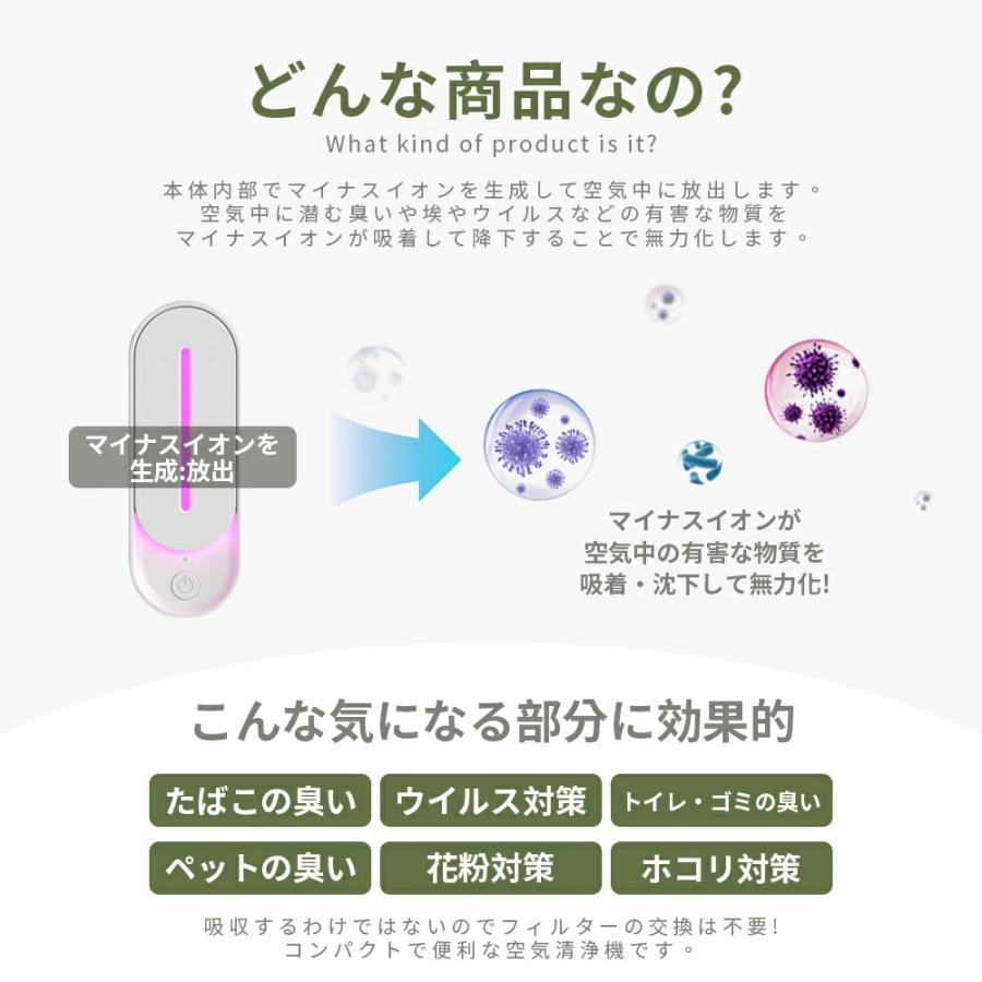 空気清浄機 ミニ 小型 コンセント 集塵/ 消臭 /脱臭/ 空気清浄 常夜灯付き マイナスイオン発生器 脱臭機 静音  煙 ペット臭 PSE認証済 ウイルス除去 花粉対策 |  | 04