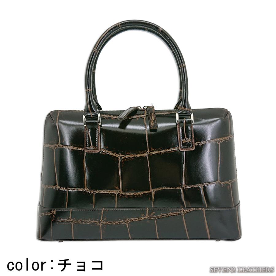 LILY リリー ボストンバッグ A4サイズ REAL MIND リアルマインド プリマボルサ ラージクロコ 型押し カバン 牛革 フォーマル ビジネス バッグ 210187 | リリイ | 02