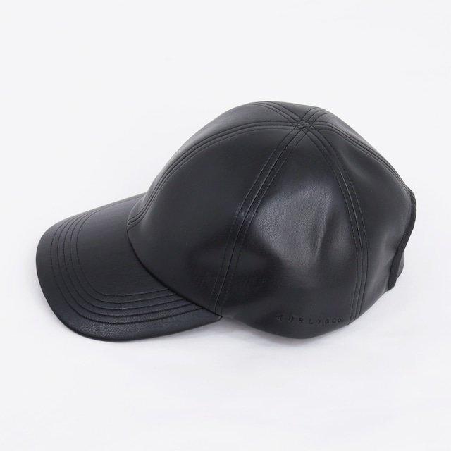 CURLY&Co."SYNTHETIC LEATHER 6P CAP" 234-54112 color:D.BLACK｜sts｜02