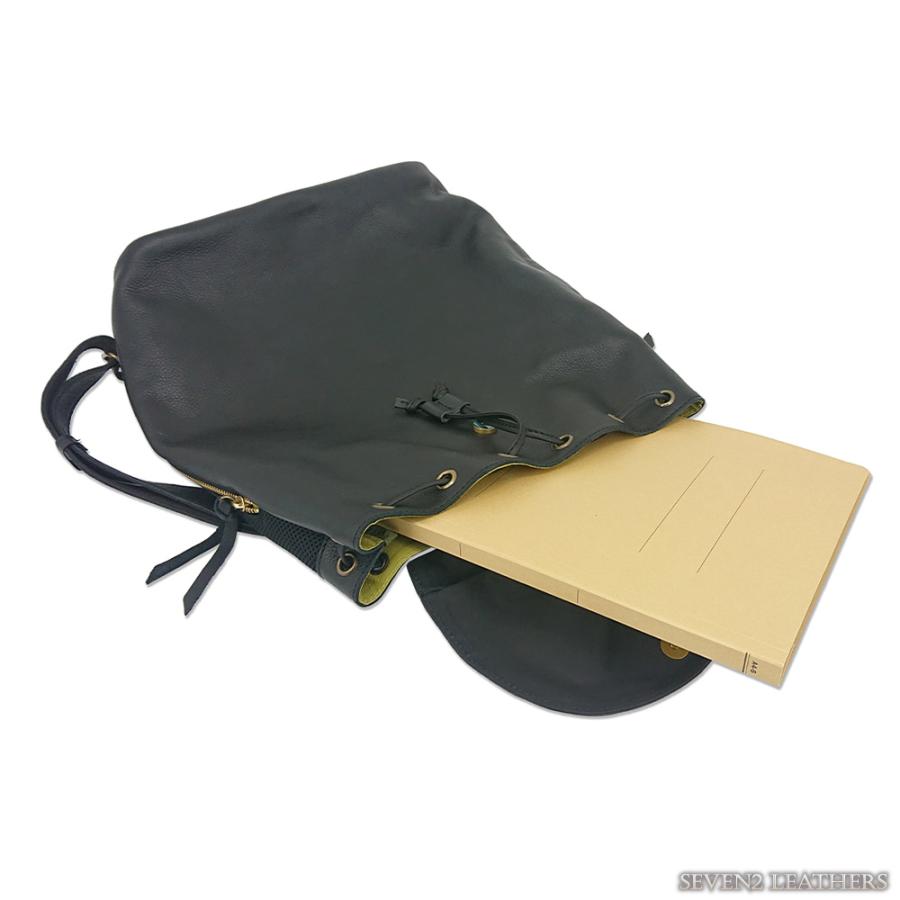 Ain Soph 2nd label アインソフ かぶせリュック セカンドレーベル A4 大きめサイズ カバン ブラックシリーズ 収納力 軽量 旅行 大人 ASC1748-STNの画像