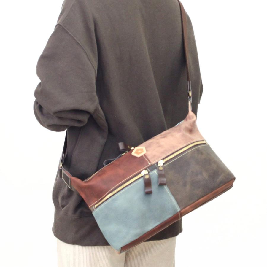 Ain Soph アインソフ ショルダー バッグ マルチカラー パッチワーク 