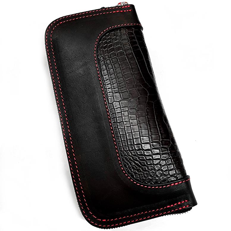 REDMOON（レッドムーン） 財布 ラウンドファスナー クロコダイル