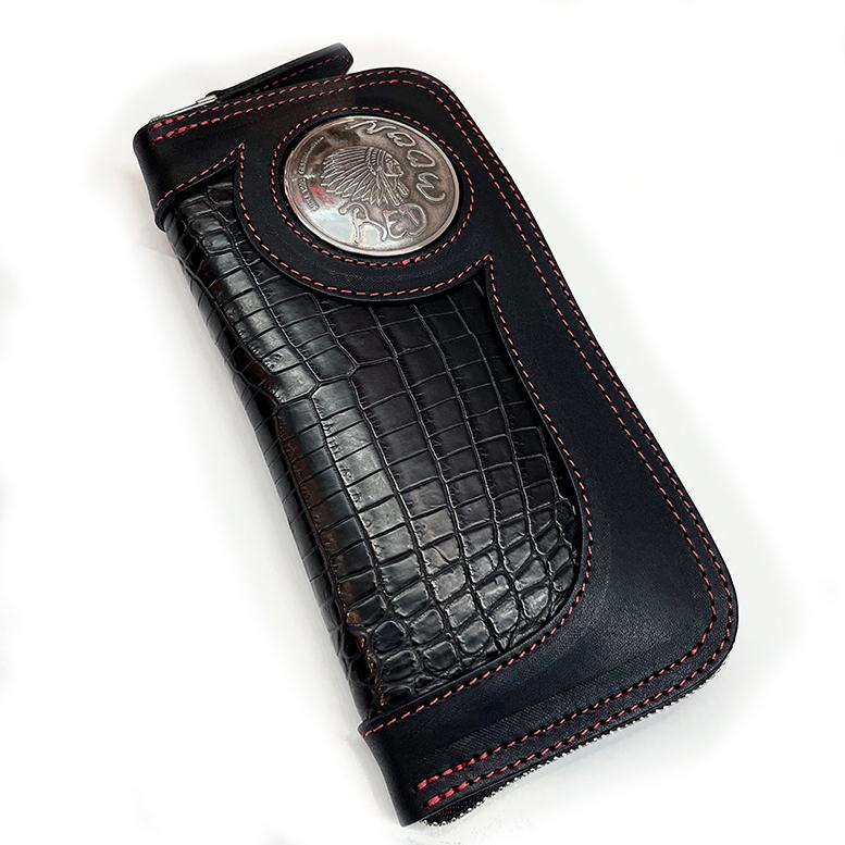 REDMOON（レッドムーン） 財布 ラウンドファスナー クロコダイル