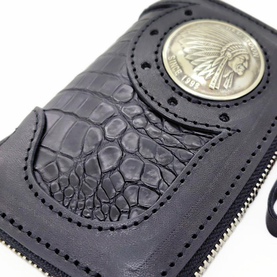 レッドムーン REDMOON クロコダイル キーケース L型ファスナー サドルレザー カードポケット コインケース付き メンズ 本革 BB-LZKC-CDの画像