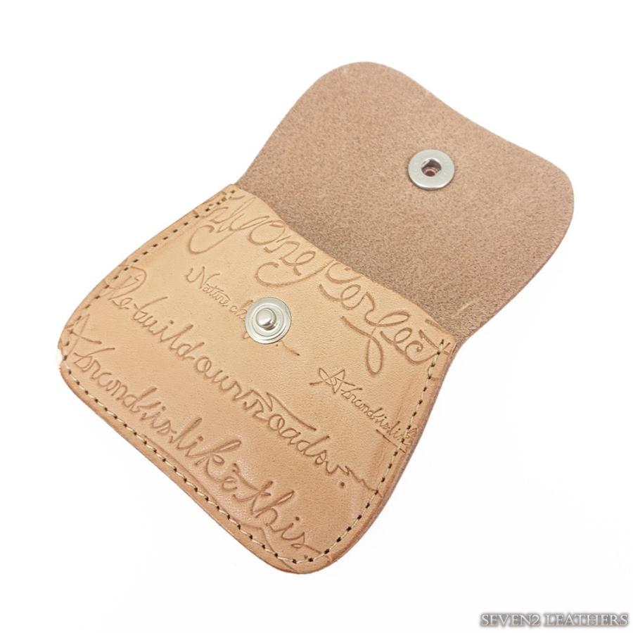 レッドムーン REDMOON コインケース コンパクト スリム 小銭入れ カリグラフィ エンボス 男女兼用 牛革 サドル レザー CE-CC rm2020 | REDMOON | 04