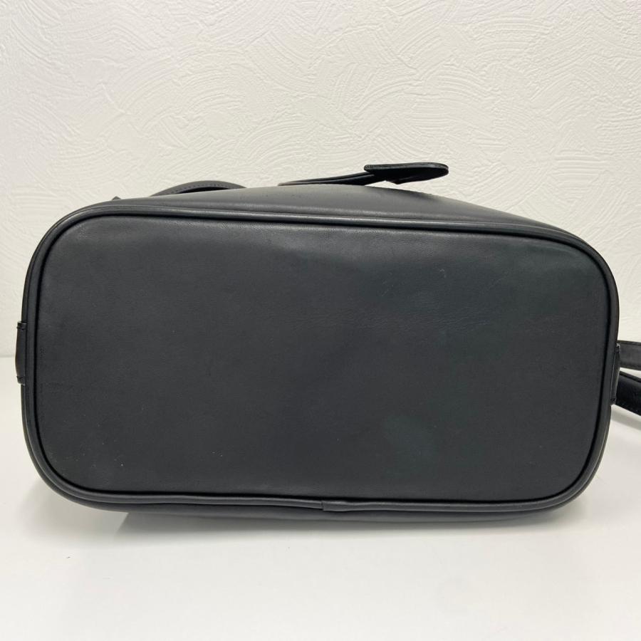 COACH オールドコーチ 巾着ショルダーバッグ 黒　レザー　上品✨　【6】 COACH（コーチ） 【返品OK】美品 オールドコーチ レザー 巾着