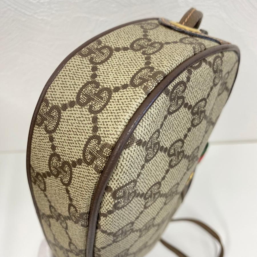 【美品】グッチ　ショルダーバッグ　シェリーライン　GG柄　キャンバス　茶 GUCCI（グッチ） 【返品OK】美品 オールドグッチ シェリーライン GG柄