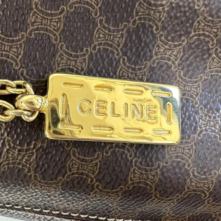 CELINE（セリーヌ） 【返品OK】CELINE マカダム トリオンフ レザー