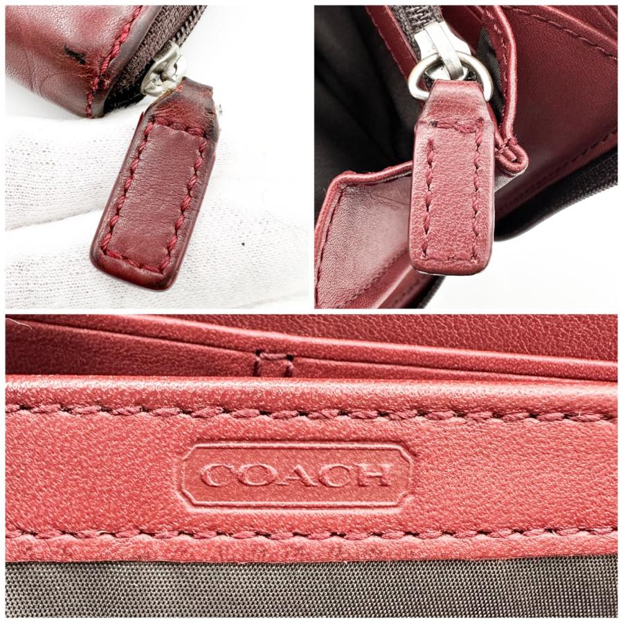 COACH（コーチ） 【返品OK】COACH シグネチャー ラウンドファスナー 長