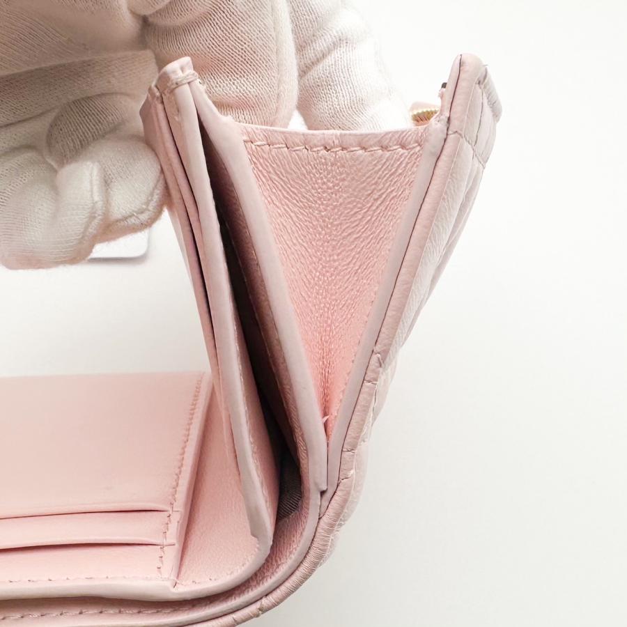 最終お値下げ中！Dior ピンク 三つ折り財布 Christian Dior（クリスチャン・ディオール） 【返品OK】未使用