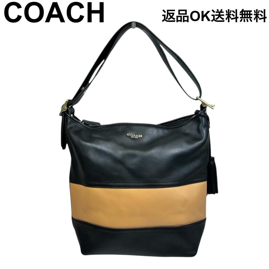 COACH（コーチ） 【返品OK】COACH レザー ショルダーバッグ バイカラー