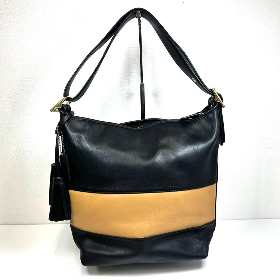 COACH（コーチ） 【返品OK】COACH レザー ショルダーバッグ バイカラー
