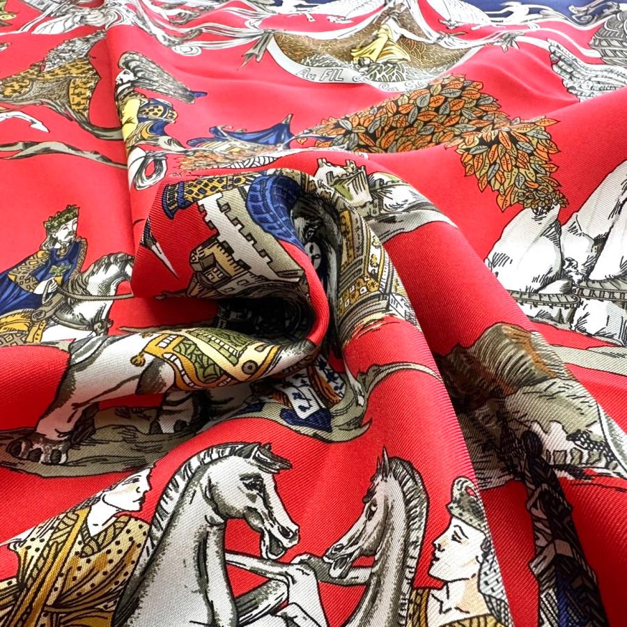 HERMES（エルメス） 【返品OK】美品 カレ90 スカーフ Au FIL de la