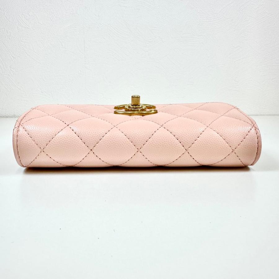 CHANEL シャネル キャビアスキン カメリア型押し ポーチ レディース CHANEL（シャネル） 【返品OK】良品 マトラッセ キャビアスキン