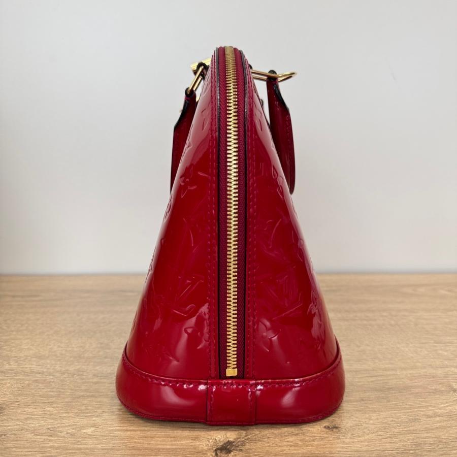 こうルイヴィトン モノグラムヴェルニ アルマPM M91770 レザー 赤 LOUIS VUITTON（ルイ・ヴィトン） 【返品OK】美品 モノグラム ヴェルニ