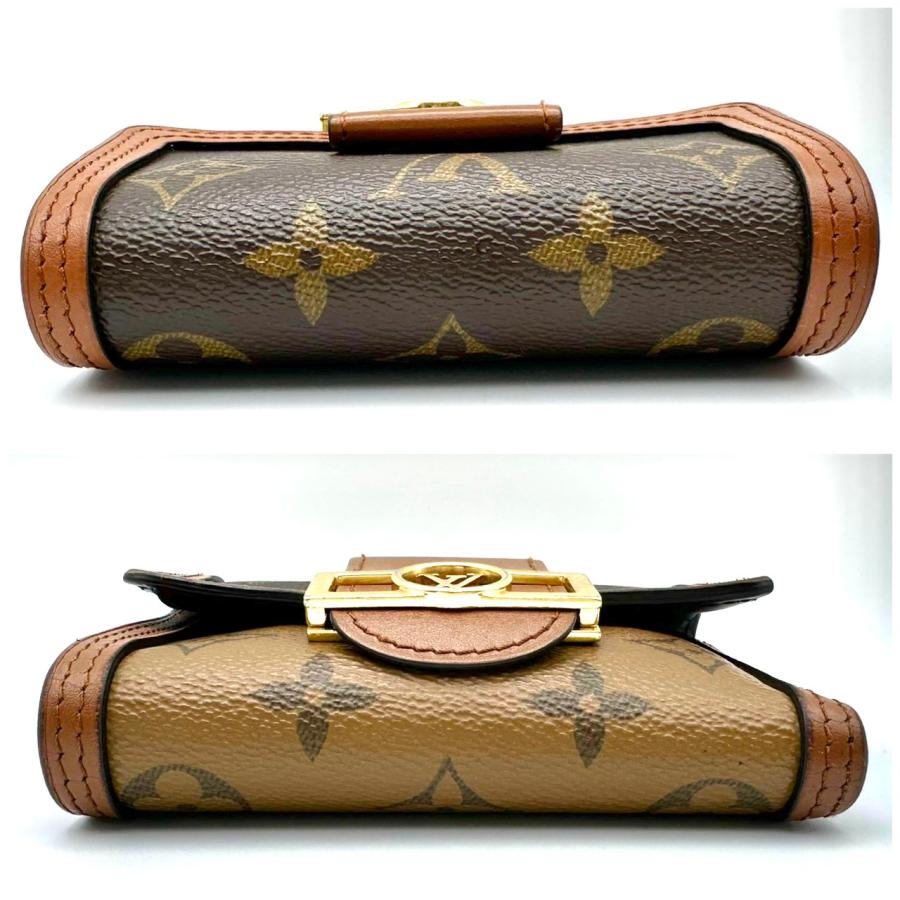 【極美品】ルイヴィトン　モノグラム　リバース　ドーフィーヌ　コンパクト　三つ折り LOUIS VUITTON（ルイ・ヴィトン） 【返品OK】LOUIS VUITTON モノグラム